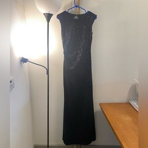 Black sequin black gown dress
